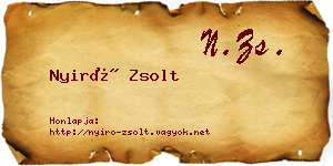 Nyirő Zsolt névjegykártya